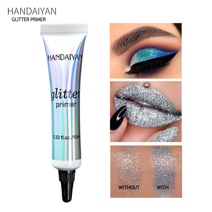 Glitter Makeup Primer for Long-Lasting Eyeshadow Color