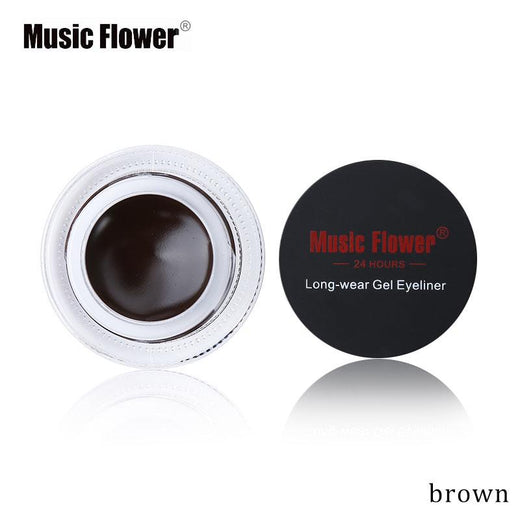 Music Flower 24-Hour Waterproof Gel Eyeliner with Brush