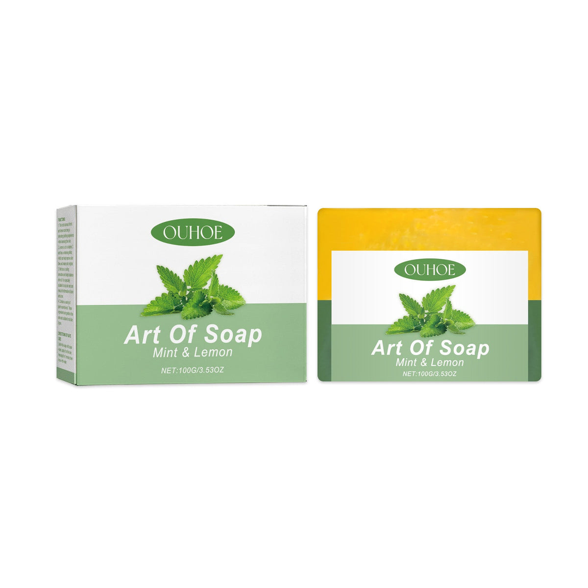 Mint Lemon Shea Butter Soap Bar for Dry, Dull Skin