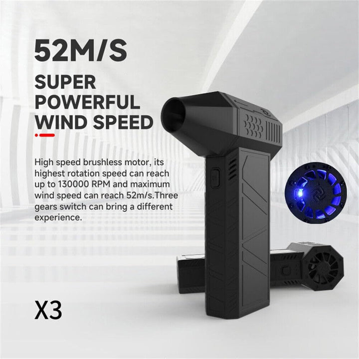 Turbo Handheld Fan — 52m/s Hurricane Wind Blower