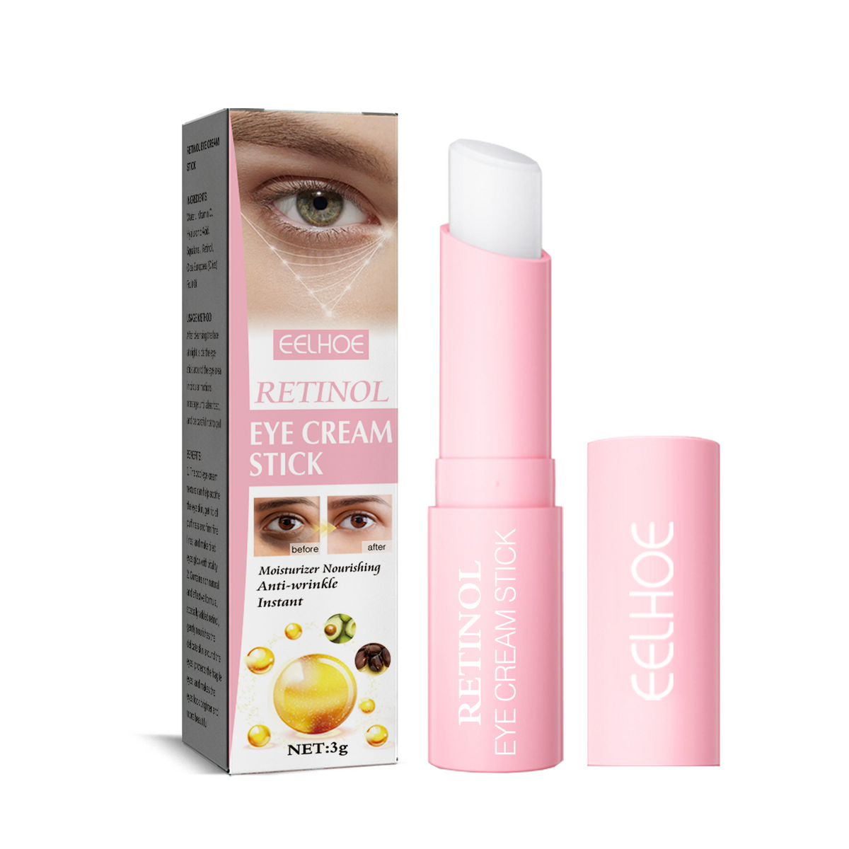 Retinol Eye Cream Stick for Dark Circles & Fine Lines