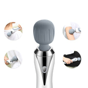 Central product display with usage scenarios and interchangeable heads shown in circular lifestyle thumbnails