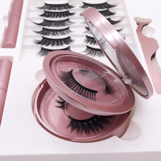 Magnetic False Eyelashes Kit With 8 Reusable Styles