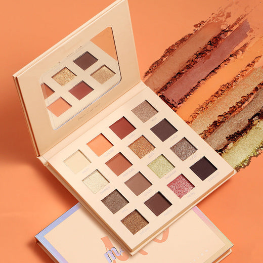 16-Color Sunset Eyeshadow Palette With Matte & Glitter