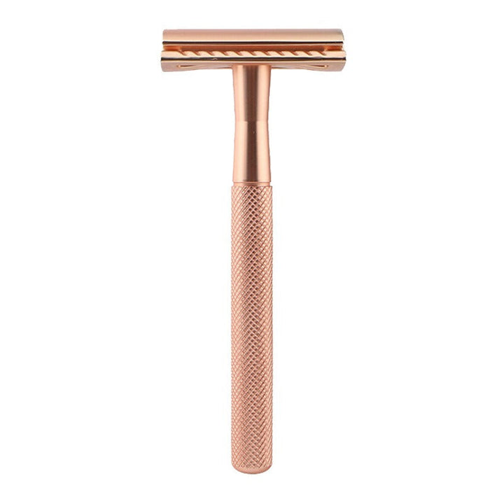 Safety Razor — Manual Shaver, Rose Gold, 10 Blades