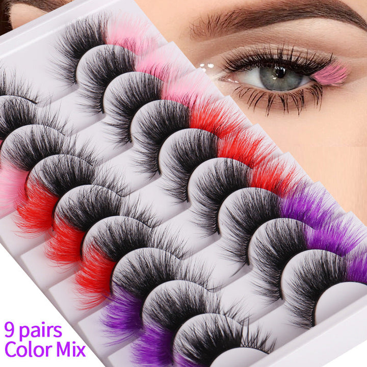 Colorful False Eyelashes for Fluffy Fox-Eye Looks