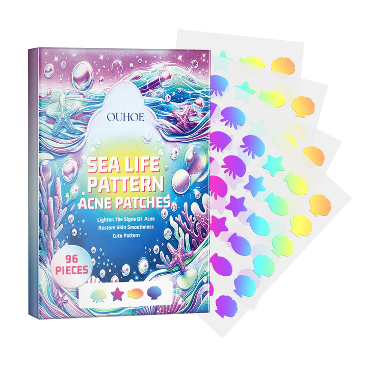 Cute Acne Patches Hydrocolloid 96-Pack Sea Shapes