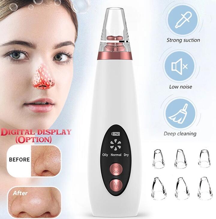 Blackhead Remover Pore Vacuum — 6 Heads, 3 Modes, Clear Skin