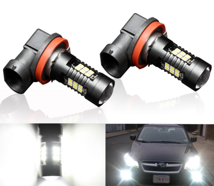 H11 LED Fog Light Bulbs — Daylight 6000K White, 1200LM, 2PCS