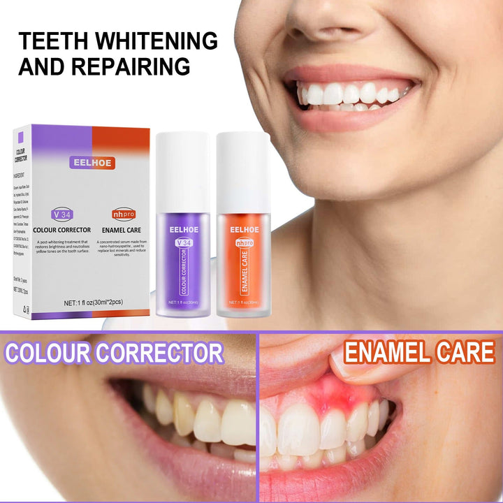 Purple Toothpaste Color Corrector for Brighter Teeth