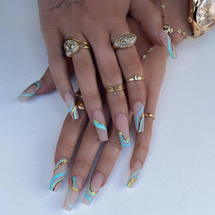 Press-On Nails - Long Nail Art & Acrylic Nail Designs