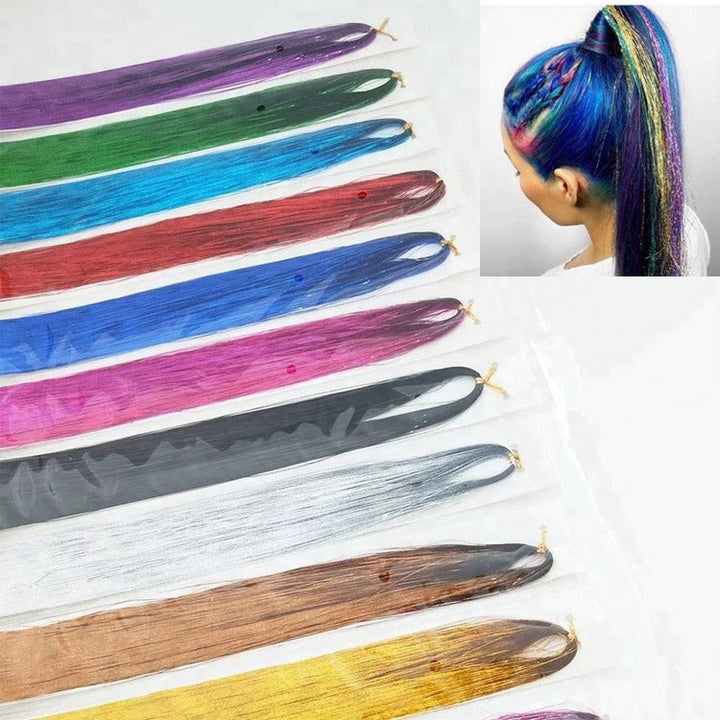 Silk Stripe Hair Extension — Instant Holographic Color, 100cm