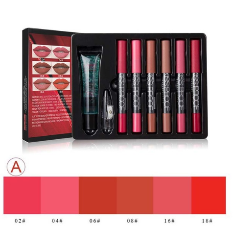 Lipstick Set with 6 Kiss-Proof Velvet Matte Shades