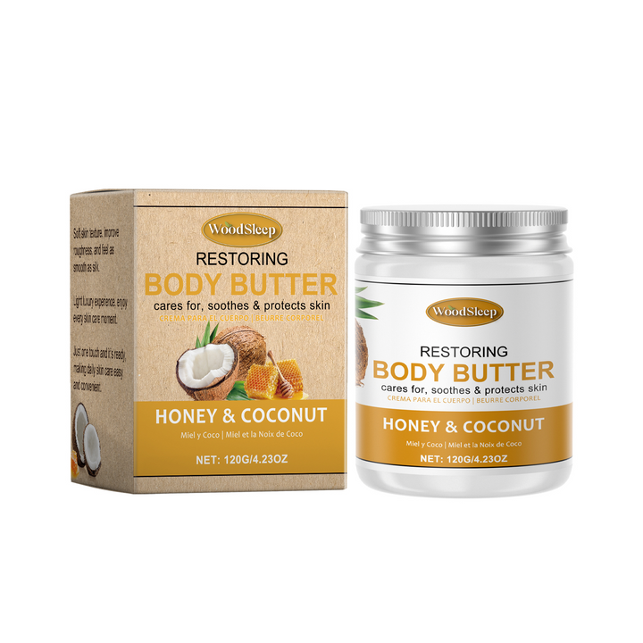 WoodSleep Coconut Body Butter for Dry, Sagging Skin