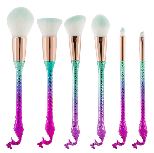 Mermaid Makeup Brush Set — Fantasy-Sculpted Brushes