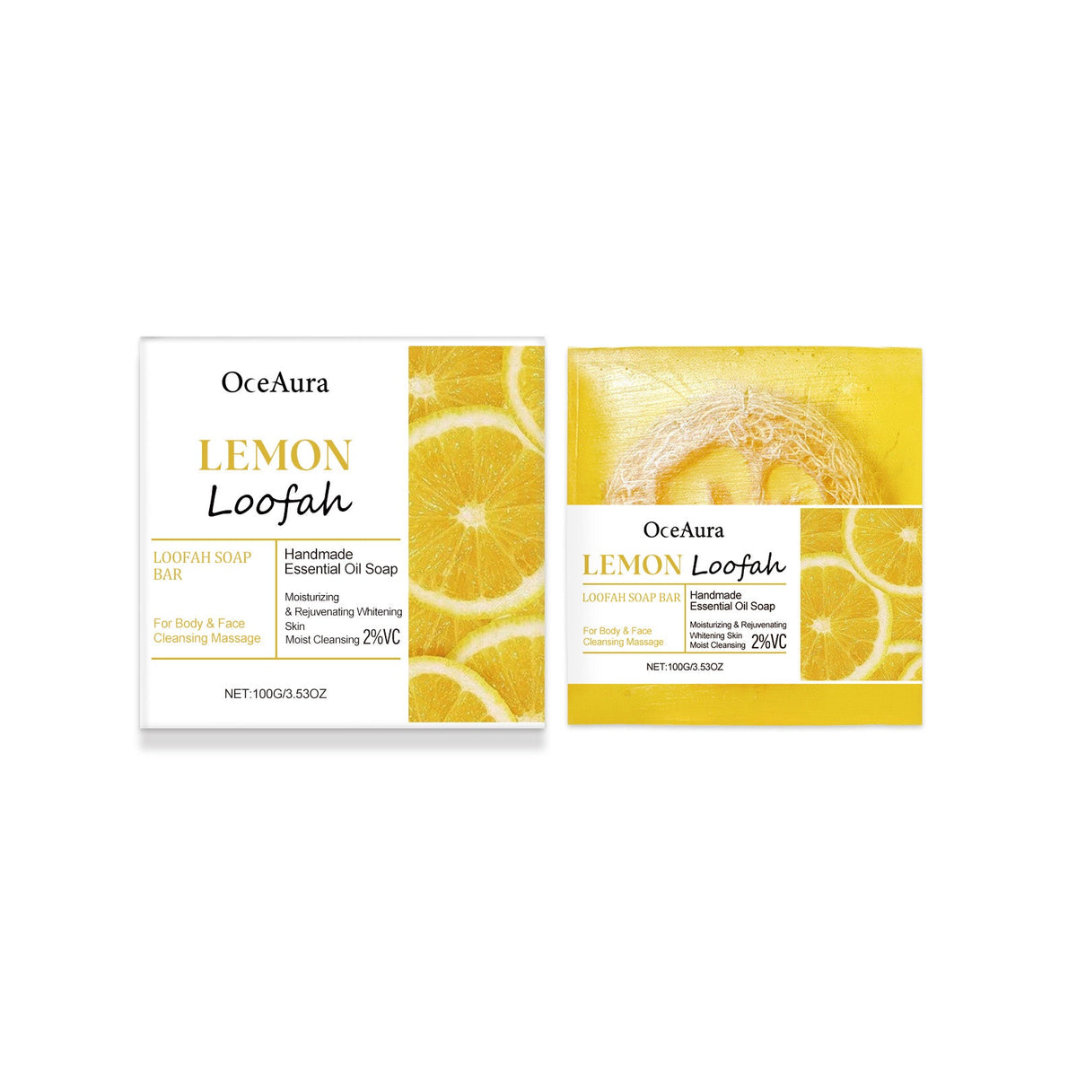 Lemon Luffa Soap Bar for Oily Skin Control & Glow