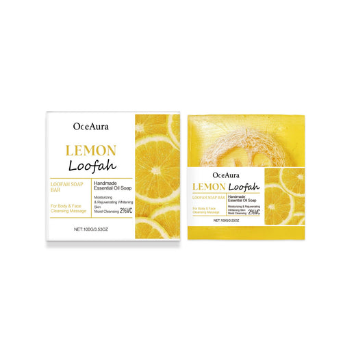 Lemon Luffa Soap Bar for Oily Skin Control & Glow