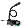 RGB USB Microphone for PC Gaming – No Drivers, Flexible