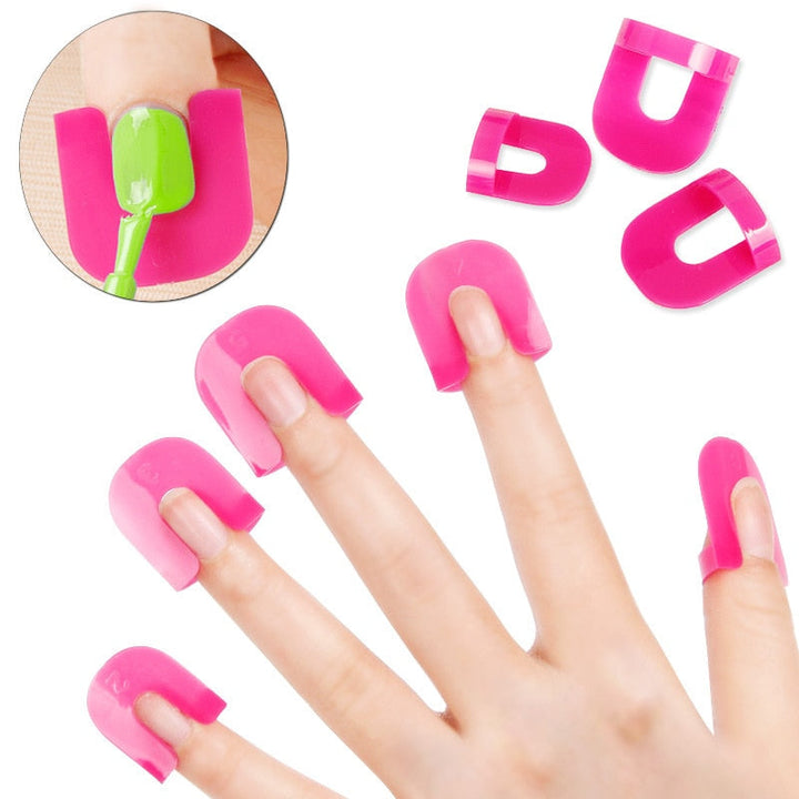 Silicone Nail Art Shields for French Manicure — 26-Piece Kit