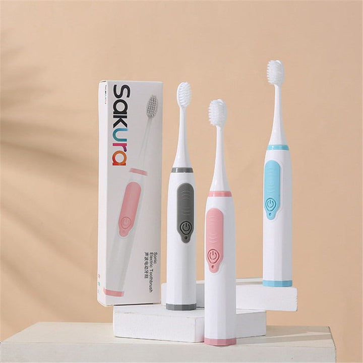 Soft-Bristle Electric Toothbrush — Gentle Sonic Cleaning