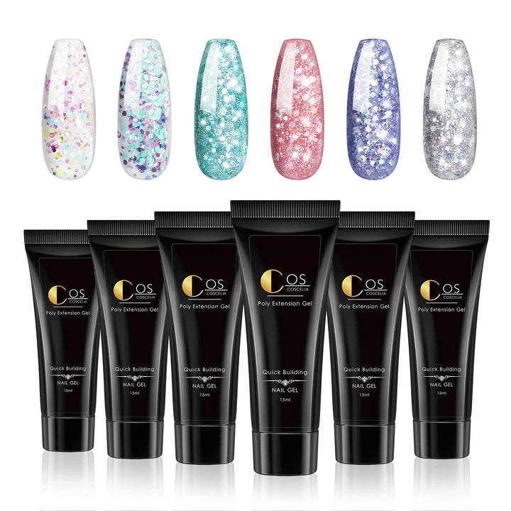 Poly Extension Glitter Gel — Salon Nail Extensions at Home