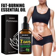 Fit woman in black sports bra and shorts displaying toned abdomen with product packaging and bottle displayed prominently