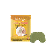 South Moon Bee Venom Knee Joint Patches packaging with 12 green patch samples displayed