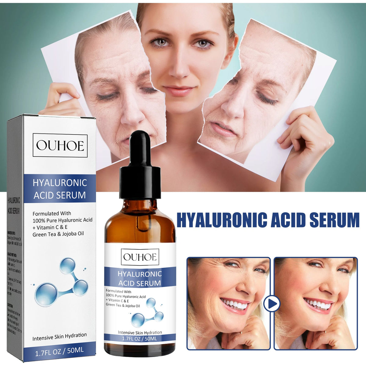 Hyaluronic Acid Anti-Aging Essence for Fine Lines & Firmness