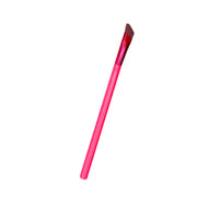 EELHOE eyebrow dye brush with bright fuchsia barrel and angled burgundy bristle brush