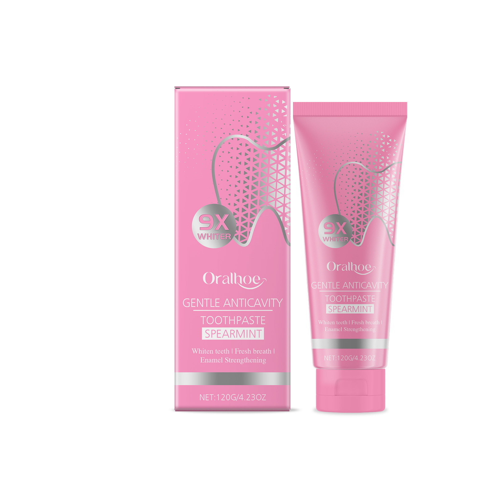 Oralhoe Gentle Anticavity Toothpaste box and tube displayed together against white background