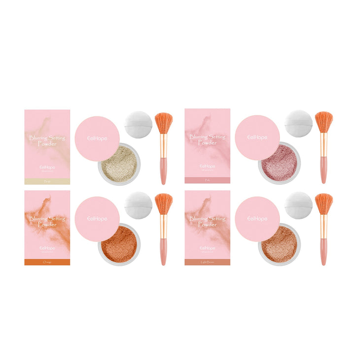 Setting Powder With Brush for Lightweight Blurred Skin