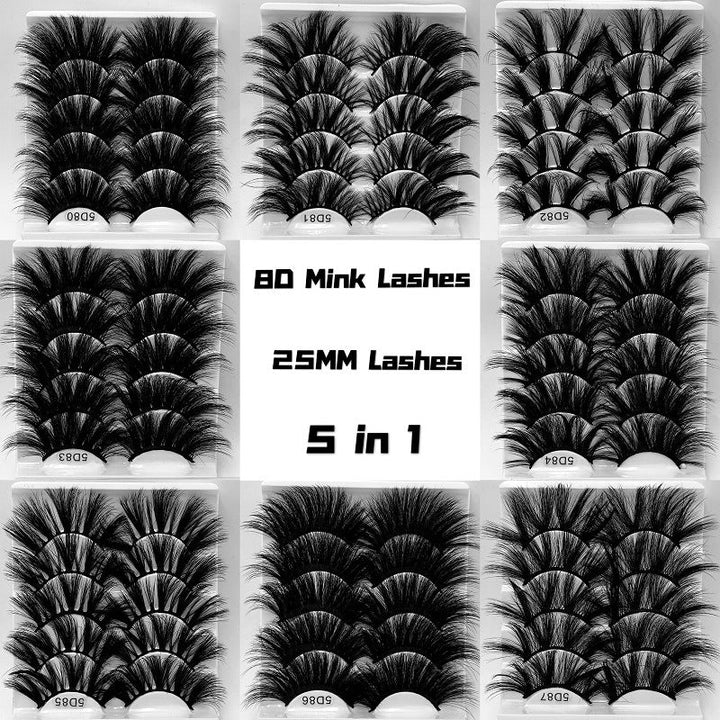 25mm 5D Mink False Eyelashes for Dramatic Eye Volume