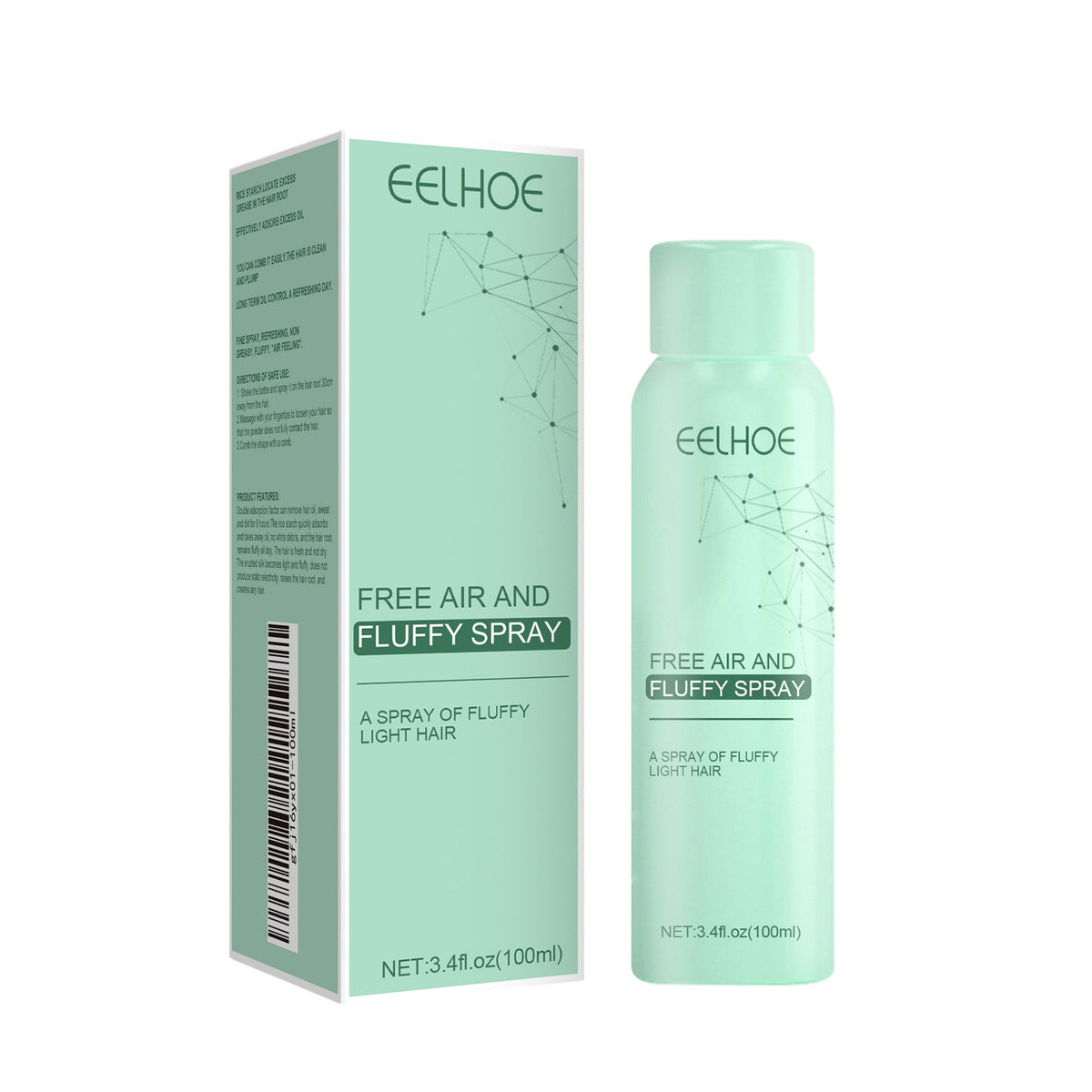 No-Wash Dry Hair Spray for Oily Roots & Fluffy Volume
