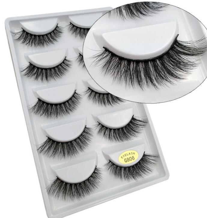3D Mink False Eyelashes — Dramatic Volume & Thickness, 5 Pairs
