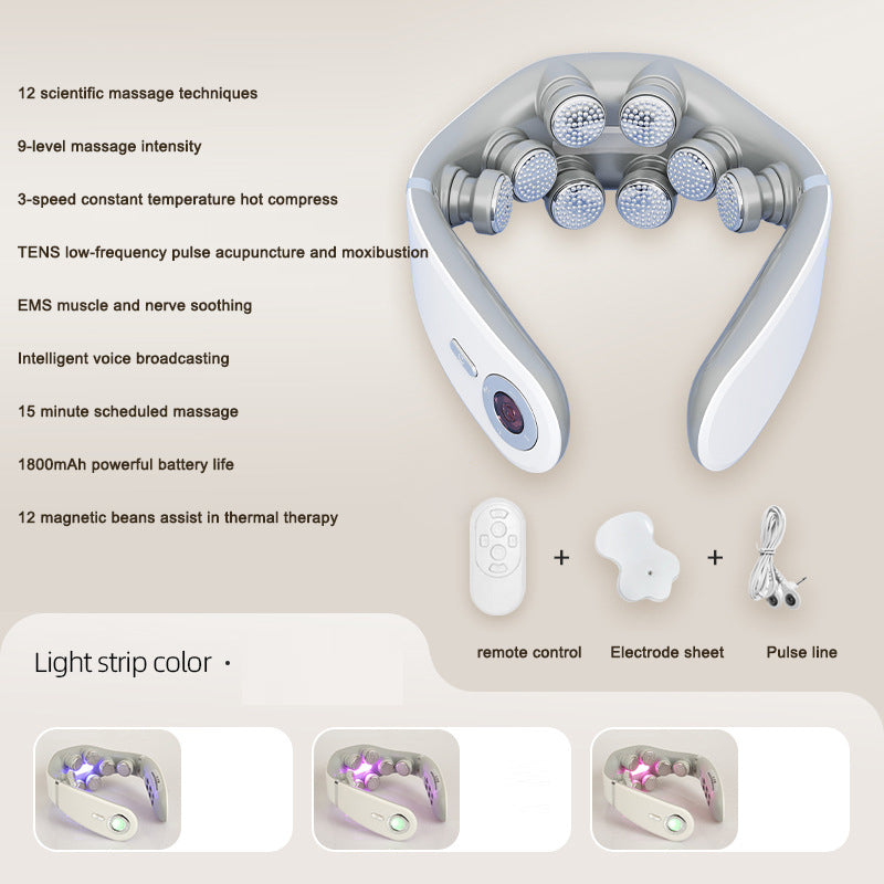 Cervical Neck Massager — 8D TENS & Heat Therapy for Deep Relief