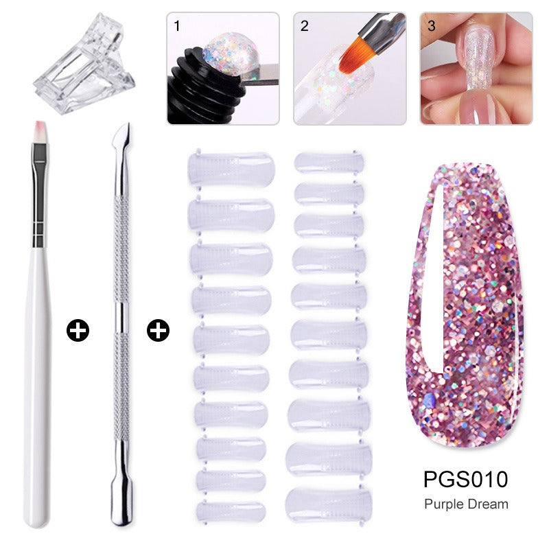 Gel Nail Extension Kit — Salon-Quality Cured Gel and Tips
