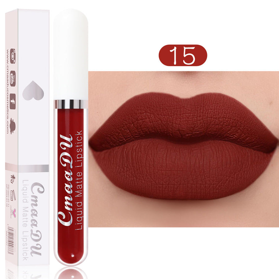 Matte Liquid Lipstick, Waterproof 18-Color Collection