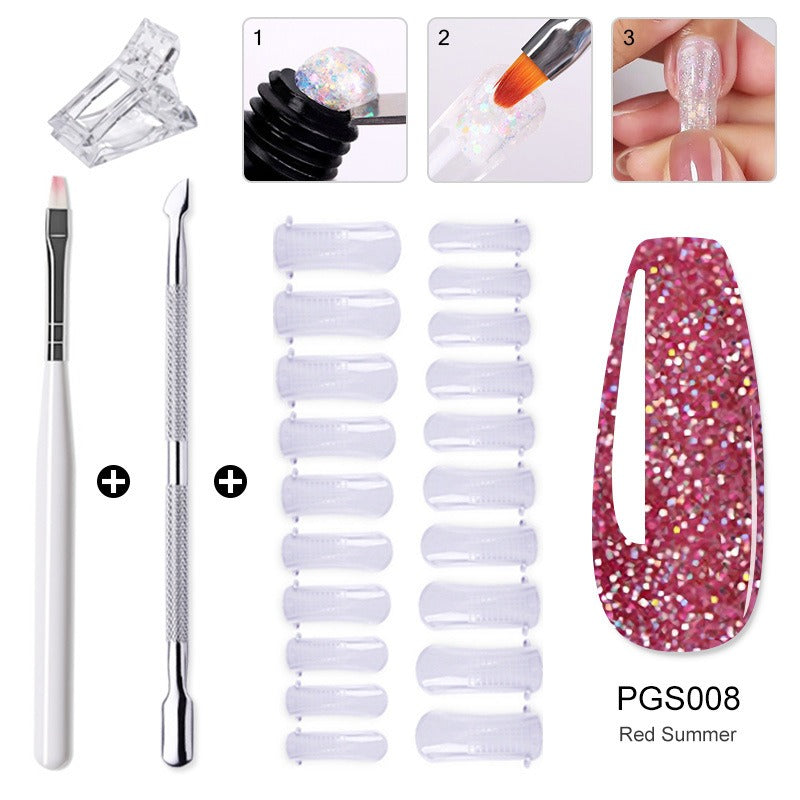 Gel Nail Extension Kit — Salon-Quality Cured Gel and Tips