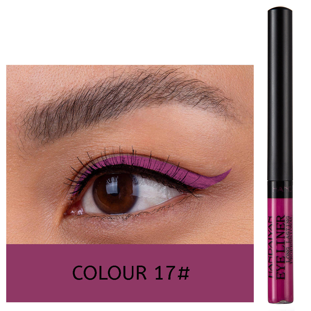 12-Color Matte Liquid Eyeliner Set for Bold Eye Looks