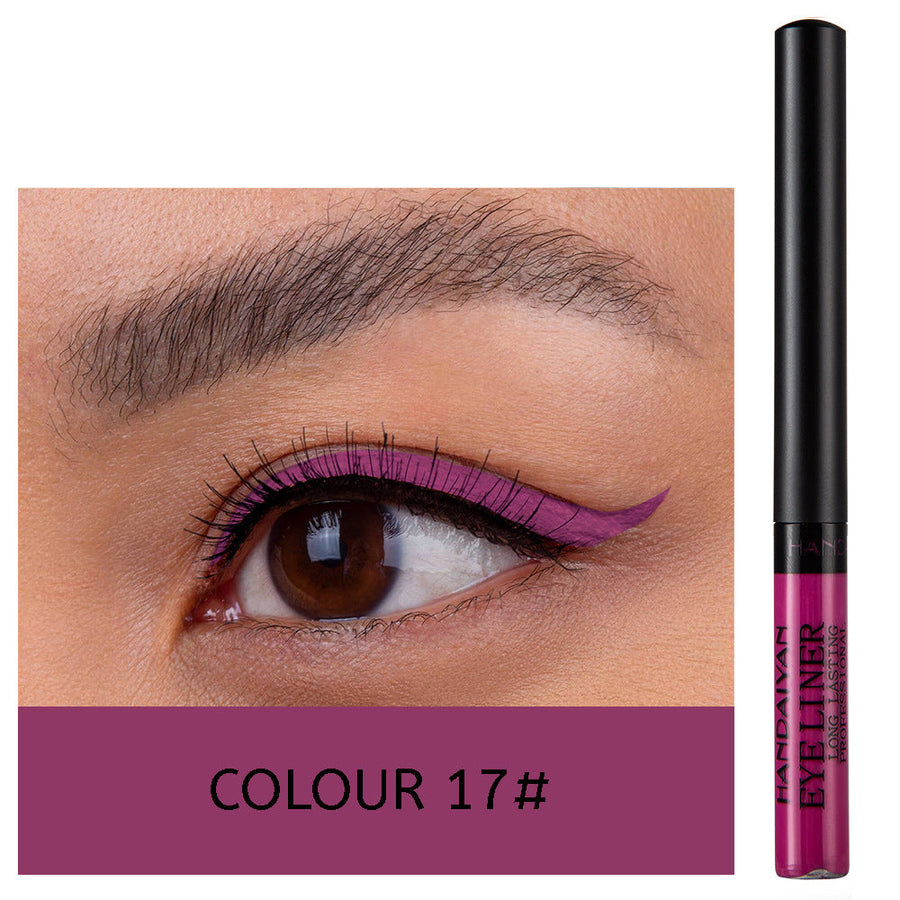 12-Color Matte Liquid Eyeliner Set for Bold Eye Looks