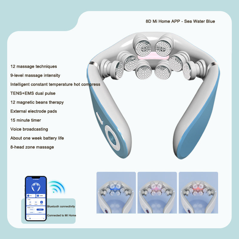 Cervical Neck Massager — 8D TENS & Heat Therapy for Deep Relief