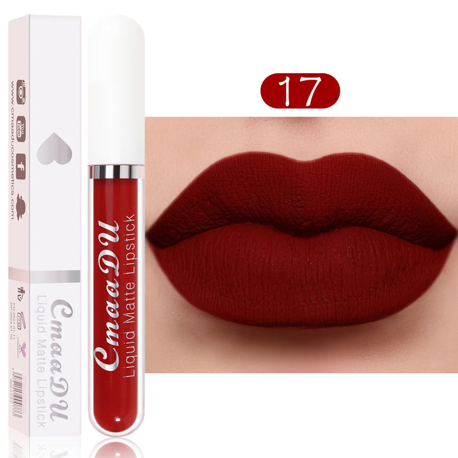 Matte Liquid Lipstick, Waterproof 18-Color Collection