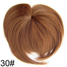 Clip In Bangs Synthetic — Blunt Fringe Hairpiece in 9+