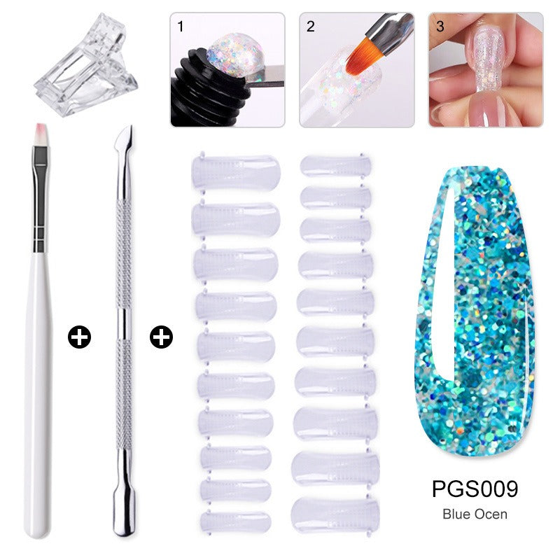 Gel Nail Extension Kit — Salon-Quality Cured Gel and Tips
