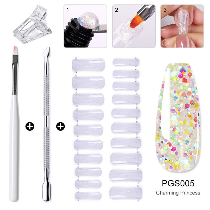 Gel Nail Extension Kit — Salon-Quality Cured Gel and Tips