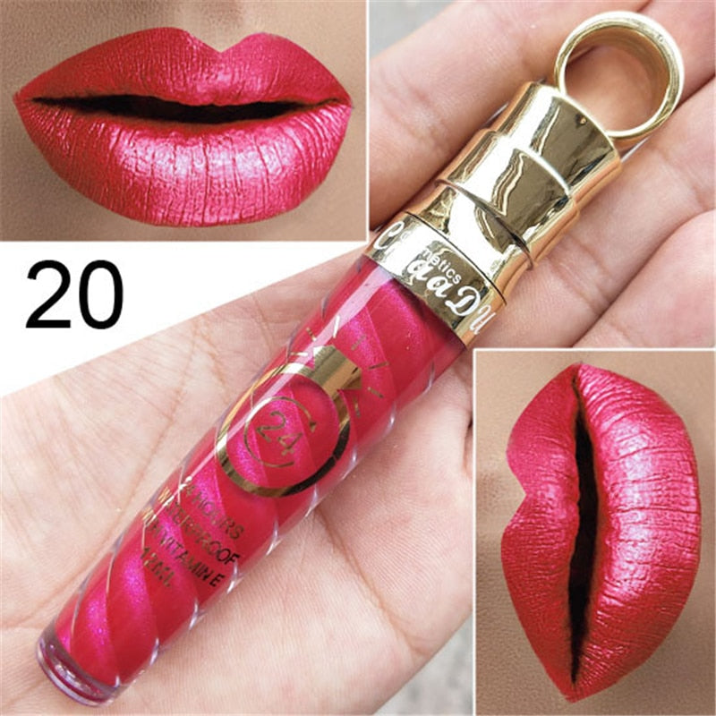 Waterproof Matte Lip Gloss - 20 Long-Lasting Shades