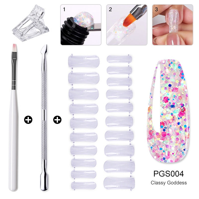 Gel Nail Extension Kit — Salon-Quality Cured Gel and Tips