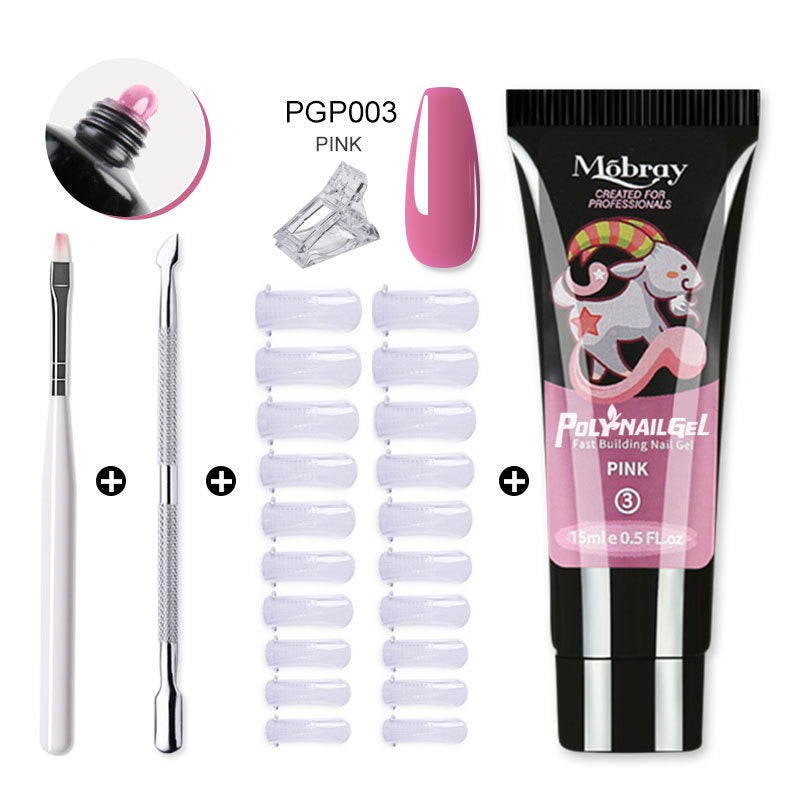 Gel Nail Extension Kit — Salon-Quality Cured Gel and Tips