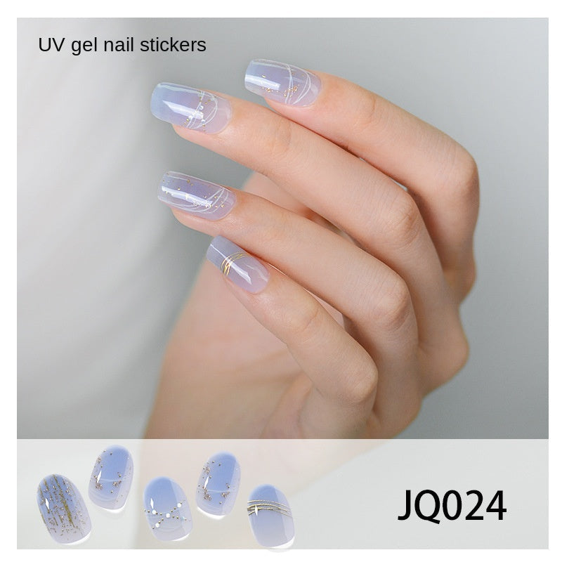 Semi-Cured UV Gel Nail Stickers — Salon Art in Seconds