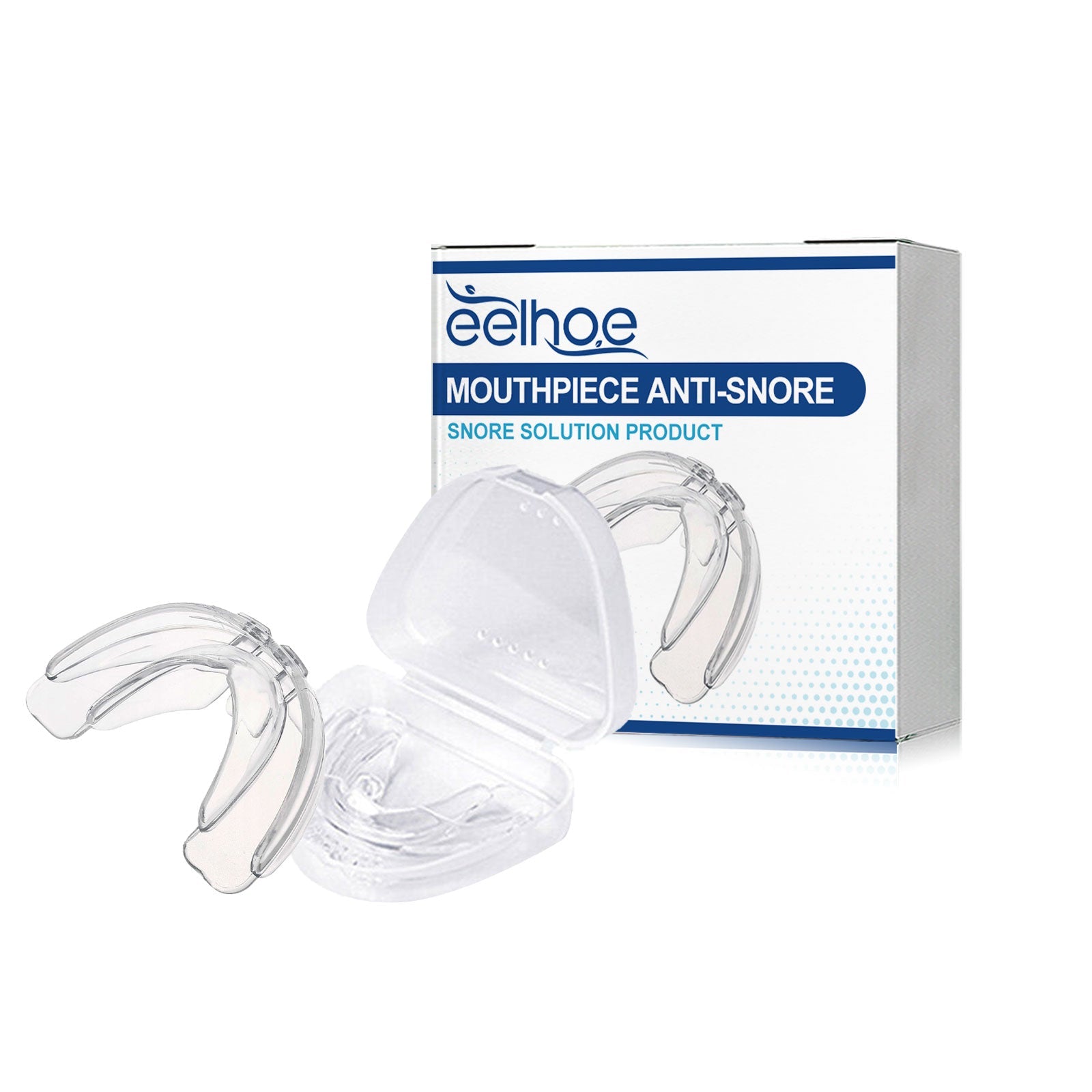 Same product angle with packaging and clear mouthpieces from different view